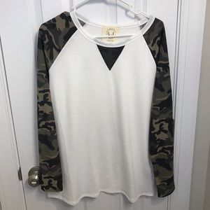 Long sleeve camo top